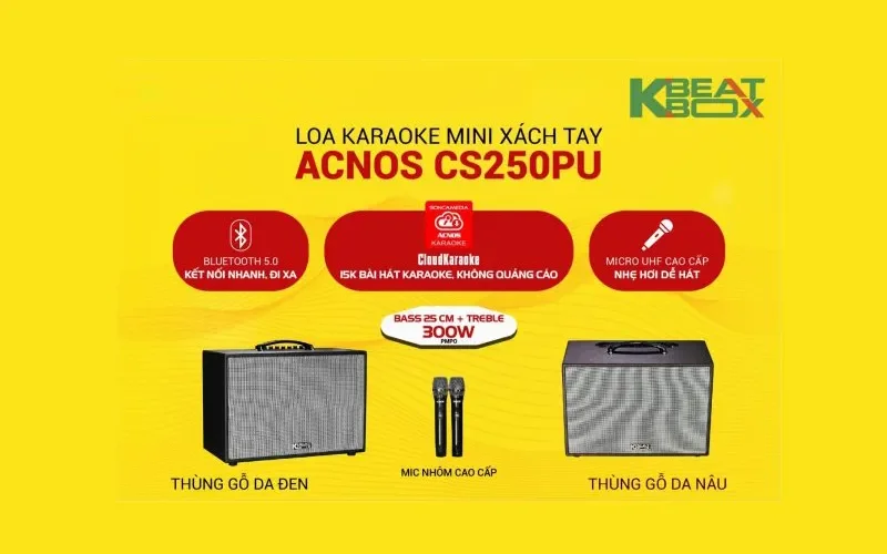 Loa vali xách tay ACNOS KBEATBOX CS250PU